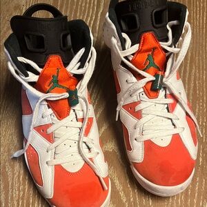 Jordan Sneakers - Vibrant Orange and Crisp White